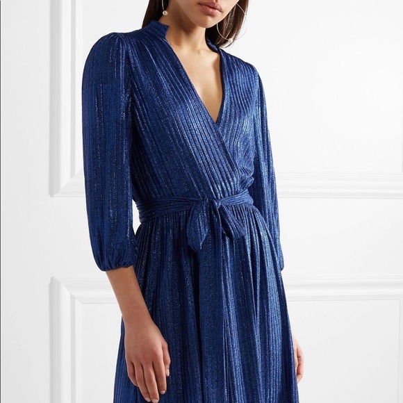 alice and olivia metallic wrap dress Alice + Olivia | Dresses | Alice Olivia Blue Long Sleeve Wrap Dress
